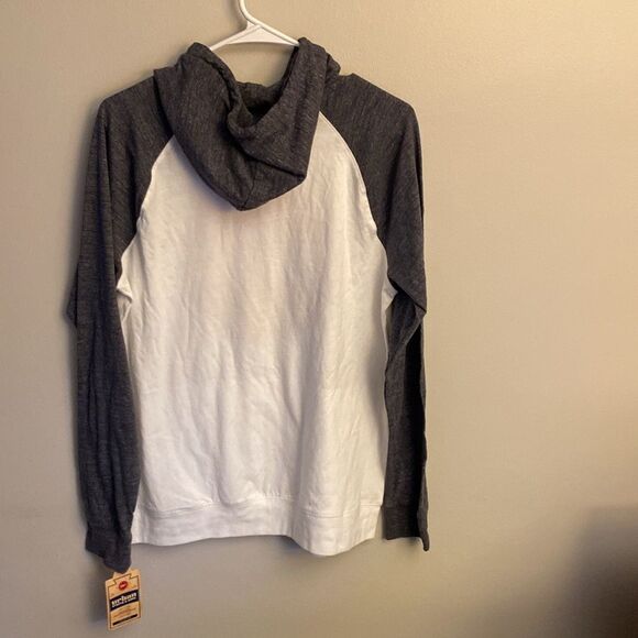 Urban Pipeline Gray and White Hoodie with Graphic Design - Picture 4 of 4